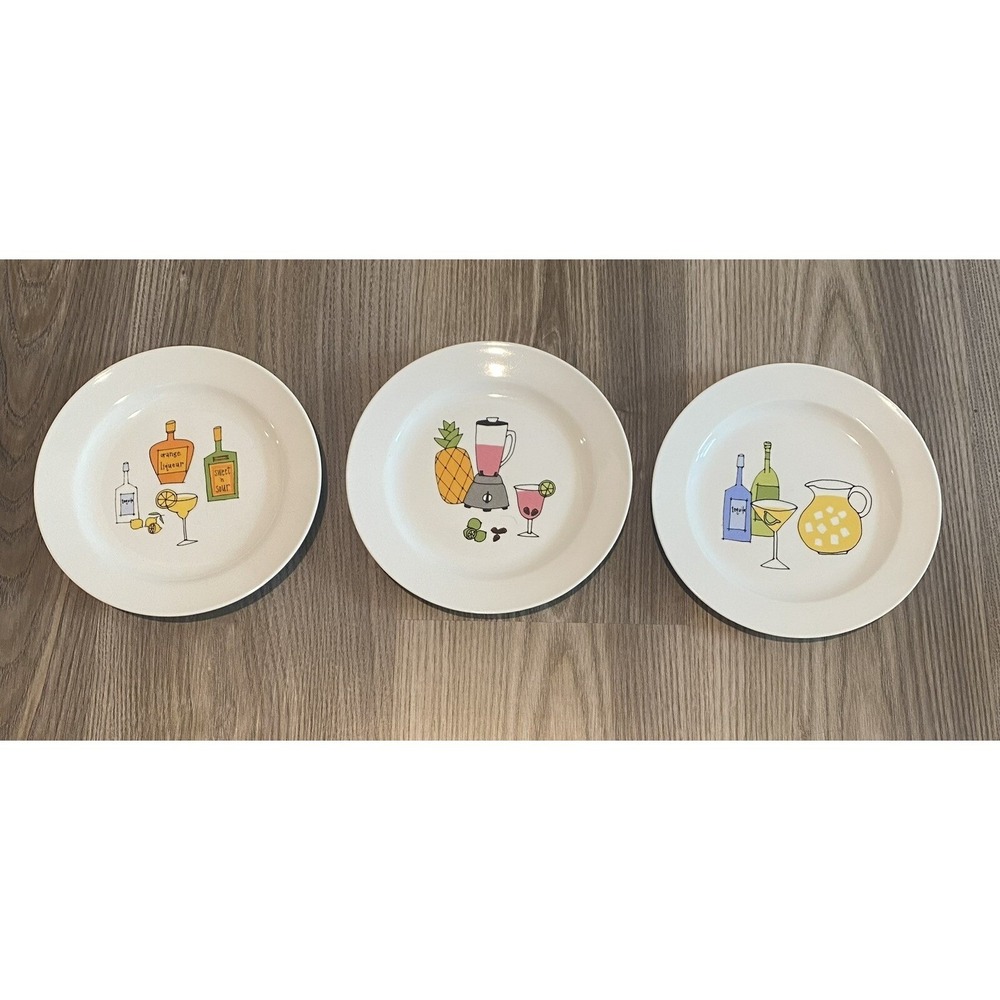 Margarita Plates by Ursula Dodge Signature 7" Appetizer Cocktail Set of 3